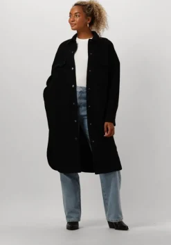 ALIX THE LABEL e mantel ladies woven long felted wool jacket>DAMES Jassen
