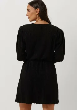 zwarte alix the label mini jurk ladies knitted glitter dress
