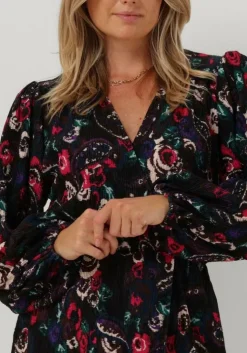 zwarte alix the label mini jurk paisley flower dress