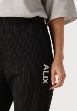 zwarte alix the label pantalon ladies woven relaxed mixed suit pants