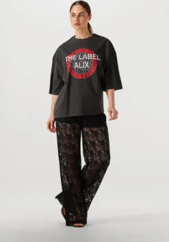 zwarte alix the label t-shirt ladies knitted alix tshirt