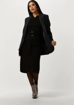 zwarte ana alcazar midi jurk tight dress