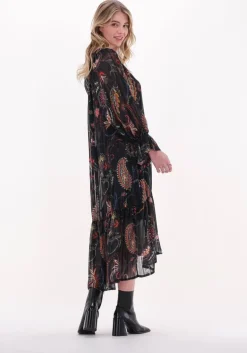 zwarte ana alcazar midi jurk dress puff sleeves öko-tex 100