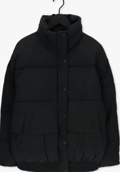 zwarte another label gewatteerde jas mille oversized puffer