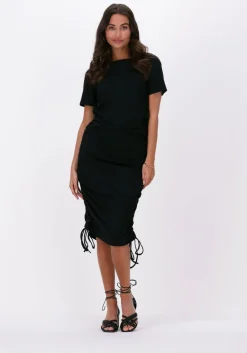 ANOTHER LABEL e midi jurk olive dress>DAMES Jurken