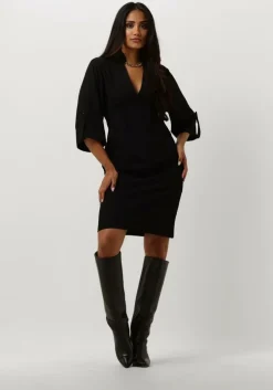 zwarte another label mini jurk amilia short dress l/s