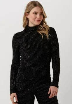 zwarte another label tops & t-shirts charlot velvet top l/s