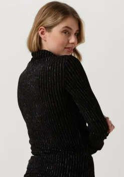 zwarte another label tops & t-shirts charlot velvet top l/s