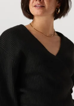 zwarte another label vest abby knitted cardigan