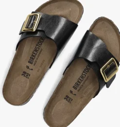 zwarte birkenstock slippers catalina cushion buckle