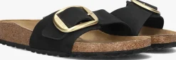 zwarte birkenstock slippers madrid big buckle