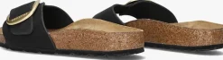 zwarte birkenstock slippers madrid big buckle