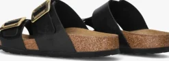 zwarte birkenstock slippers sydney cushion buckle
