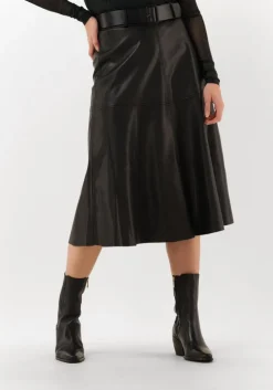 zwarte bruuns bazaar midirok vegani imma skirt