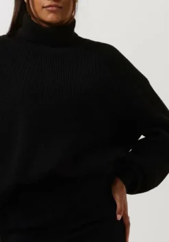 zwarte calvin klein coltrui ck chunky roll neck