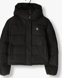 CALVIN KLEIN e gewatteerde jas matte monologo mw short puffer><noscript><img width=