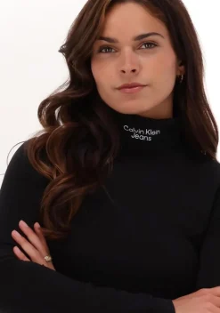 CALVIN KLEIN e top stacked logo ls roll neck><noscript><img width=