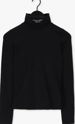 CALVIN KLEIN e top stacked logo ls roll neck><noscript><img width=