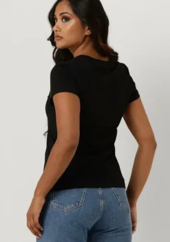 zwarte calvin klein t-shirt core instit logo slim fit tee