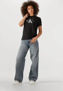 CALVIN KLEIN e t-shirt core monogram logo regular fit>DAMES Tops & T-Shirts