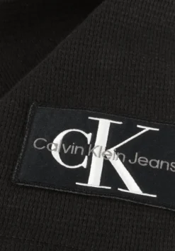 zwarte calvin klein t-shirt badge waffle tee
