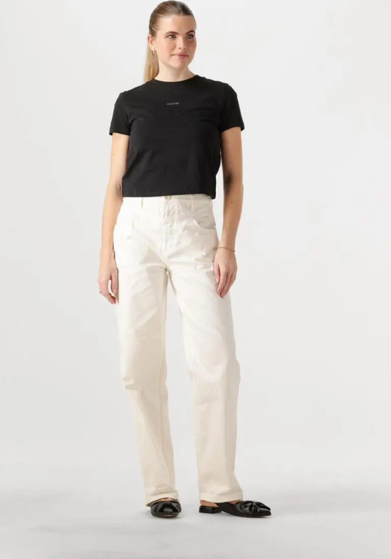 CALVIN KLEIN e t-shirt placed institutional baby tee>DAMES Tops & T-Shirts