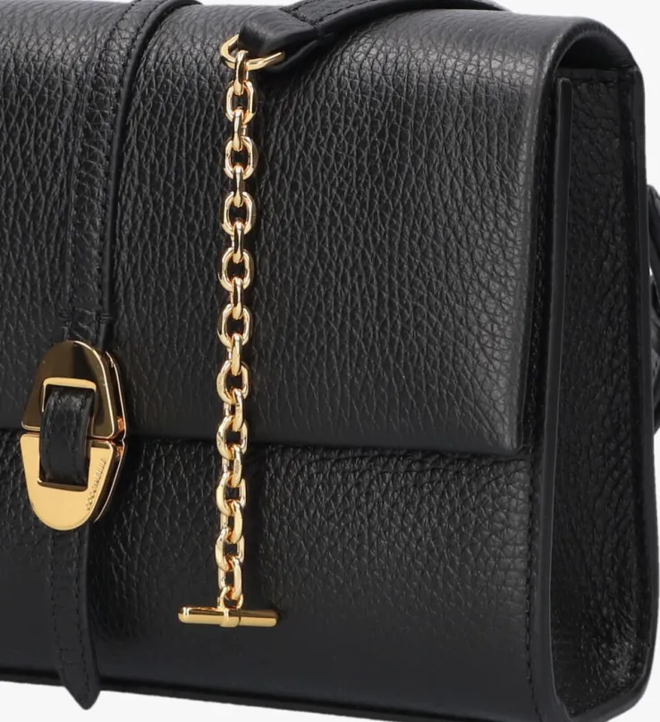 zwarte coccinelle schoudertas dorian