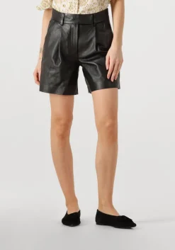 CO'COUTURE e co'couture korte broek phoebecc leather pleat shorts>DAMES Broeken|Shorts