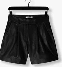 CO'COUTURE e co'couture korte broek phoebecc leather pleat shorts><noscript><img width=