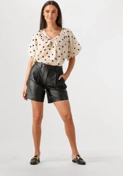 CO'COUTURE e co'couture korte broek phoebecc leather pleat shorts><noscript><img width=