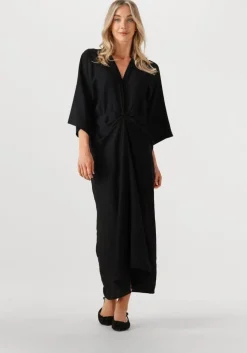 zwarte co'couture maxi jurk heracc knot dress