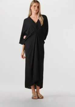 zwarte co'couture maxi jurk heracc knot dress