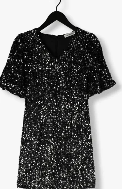 zwarte co'couture mini jurk serenacc sequin dress