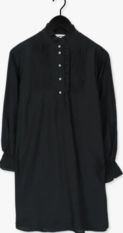 zwarte co'couture mini jurk callum pintuck frill dress