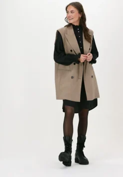 zwarte co'couture mini jurk callum pintuck frill dress