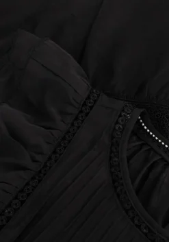 zwarte co'couture mini jurk callumcc frill pintuck dress