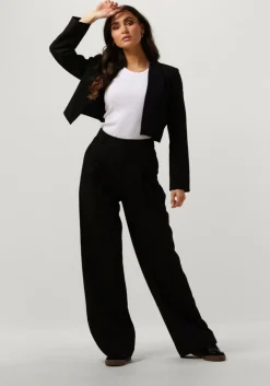zwarte co'couture pantalon vola pleat pant