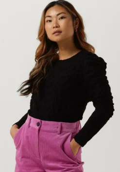 zwarte co'couture top dalia drape blouse