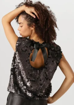zwarte co'couture top maxi cc sequin bo blouse