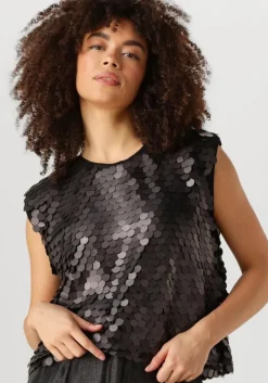 zwarte co'couture top maxi cc sequin bo blouse