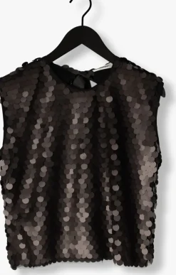 zwarte co'couture top maxi cc sequin bo blouse