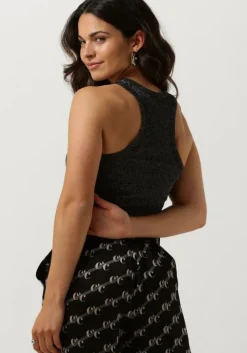 zwarte co'couture top sahara glitter tank top