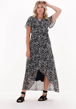 COLOURFUL REBEL e maxi jurk felin zebra maxi wrap dress>DAMES Jurken