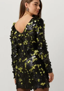 zwarte colourful rebel mini jurk tini sequins straight dress