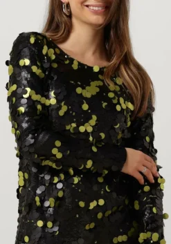 zwarte colourful rebel mini jurk tini sequins straight dress