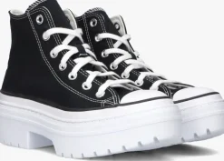zwarte converse hoge sneakers chuck taylor lugged heel hi