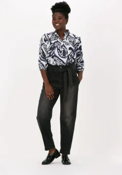 zwarte dea kudibal blouses line ns (co) blouse with ruffles