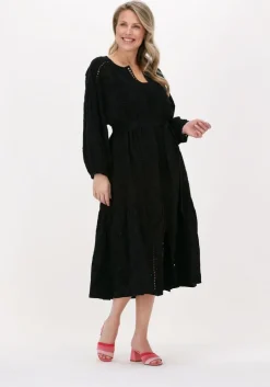 zwarte devotion midi jurk samothraki