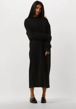 zwarte edited midi jurk chana dress