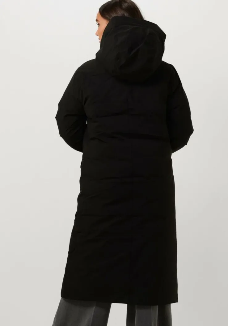 zwarte elvine gewatteerde jas asha